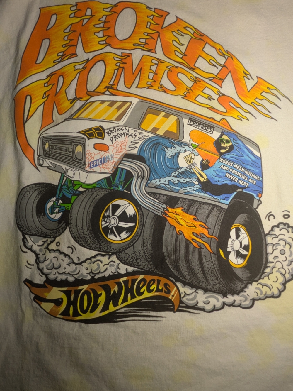 "Broken Promises x Hotweels" Graphic Tee - White